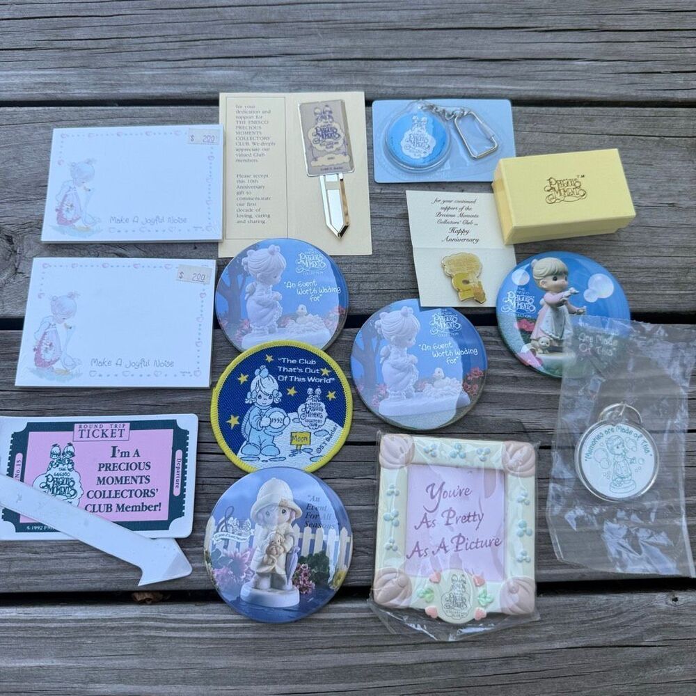 Vintage 90s Precious Moments Collectors Club Bundle Lot